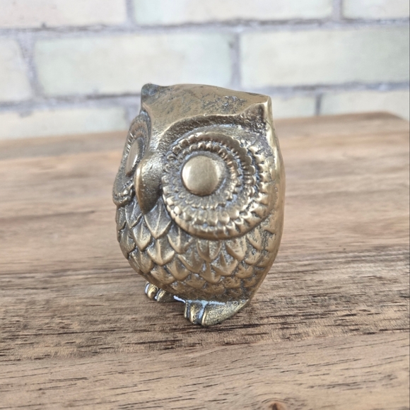 Vintage Brass Owl - Picture 2 of 6